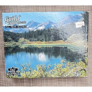 VTG 80s Guild 1000 Jigsaw Puzzle Little Lakes Valley 4710-39 Fully‎ Interlocking